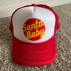 Red and White 'Santa Baby' Trucker Hat